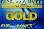 Gold Euro Award for Commercial Homepage